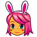 people with bunny ears on platform EmojiDex