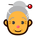 old woman on platform EmojiDex