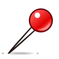 round pushpin on platform EmojiDex