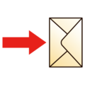 envelope with arrow on platform EmojiDex