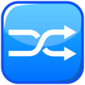 shuffle tracks button on platform EmojiDex