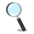 magnifying glass tilted left on platform EmojiDex
