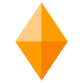 large orange diamond on platform EmojiDex