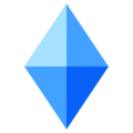 large blue diamond on platform EmojiDex