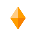 small orange diamond on platform EmojiDex