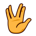vulcan salute on platform EmojiDex