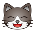 grinning cat with smiling eyes on platform EmojiDex
