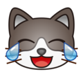 cat with tears of joy on platform EmojiDex