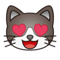 smiling cat with heart-eyes on platform EmojiDex