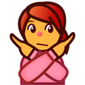 person gesturing NO on platform EmojiDex