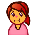person pouting on platform EmojiDex