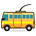 trolleybus on platform EmojiDex