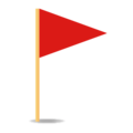 triangular flag on platform EmojiDex