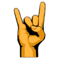 sign of the horns on platform EmojiDex
