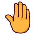 raised back of hand on platform EmojiDex