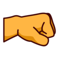 right-facing fist on platform EmojiDex