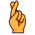 crossed fingers on platform EmojiDex