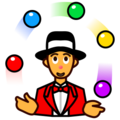 person juggling on platform EmojiDex