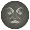 new moon with face on platform EmojiDex