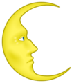 last quarter moon with face on platform EmojiDex