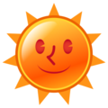 sun with face on platform EmojiDex