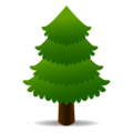 evergreen tree on platform EmojiDex