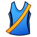running shirt with sash on platform EmojiDex