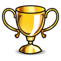 trophy on platform EmojiDex