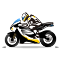 racing motorcycle on platform EmojiDex