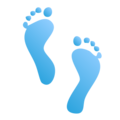 footprints on platform EmojiDex