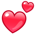 two hearts on platform EmojiDex