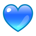 blue heart on platform EmojiDex