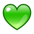 green heart on platform EmojiDex