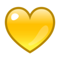 yellow heart on platform EmojiDex