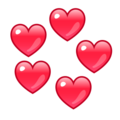 revolving hearts on platform EmojiDex