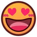 heart eyes on platform EmojiDex