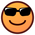 Smiling Face with Sunglasses Emoji on platform EmojiDex