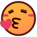 kissing heart on platform EmojiDex