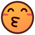 kissing smiling eyes on platform EmojiDex