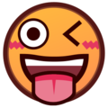 stuck out tongue winking eye on platform EmojiDex