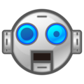 robot face on platform EmojiDex