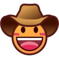 face with cowboy hat on platform EmojiDex