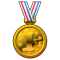 first place medal on platform EmojiDex