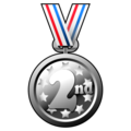 second place medal on platform EmojiDex