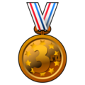 third place medal on platform EmojiDex