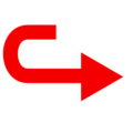 left arrow curving right on platform EmojiDex