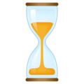 hourglass flowing sand on platform EmojiDex