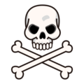 skull and crossbones on platform EmojiDex
