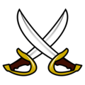 crossed swords on platform EmojiDex
