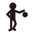 person bouncing ball on platform EmojiDex